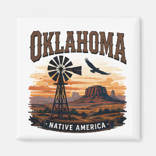 Imã Aventura do pôr do sol na pradaria de Oklahoma