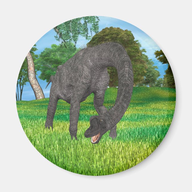 Imã Aventura na Selva do Dinossauro de Pescoço Longo (Frente)
