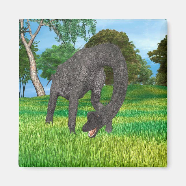 Imã Aventura na Selva do Dinossauro de Pescoço Longo (Frente)