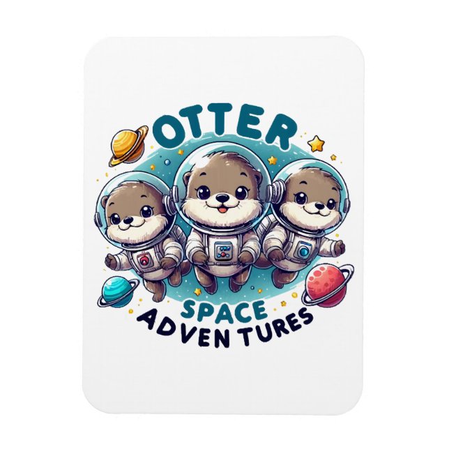 Ímã Aventuras Espaciais da Lontra (Vertical)