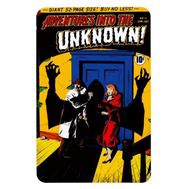 Ímã 'Aventuras no Desconhecido' dos anos 50 (Vertical)