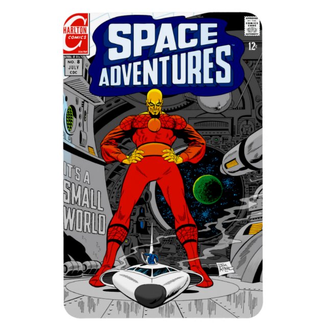 Ímã 'Aventuras no ESPAÇO' dos anos 60 (Vertical)
