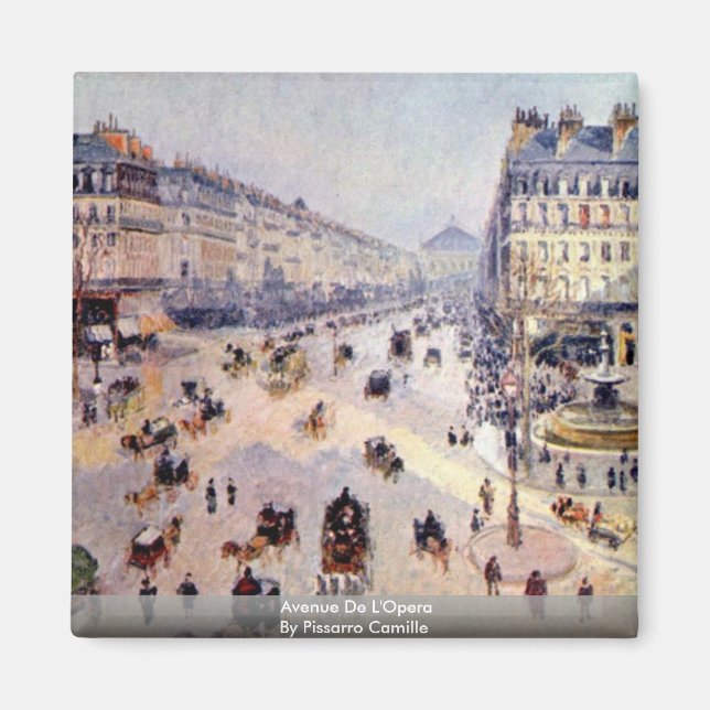 Imã Avenue De L'Opera Por Pissarro Camille (Frente)