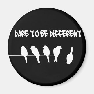 Imã Aves com arame - ousam ser diferentes (preto)