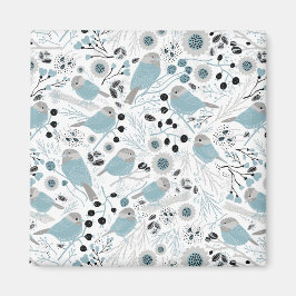 Imã Aves de frango, brancas, Cinzas, flores, cerejas