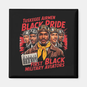 Imã Aviadores Negros Retro História Negra Segunda Guer
