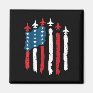 Imã Avião Jet-Avião Usa Bandeira 4 De Julho Patrioti