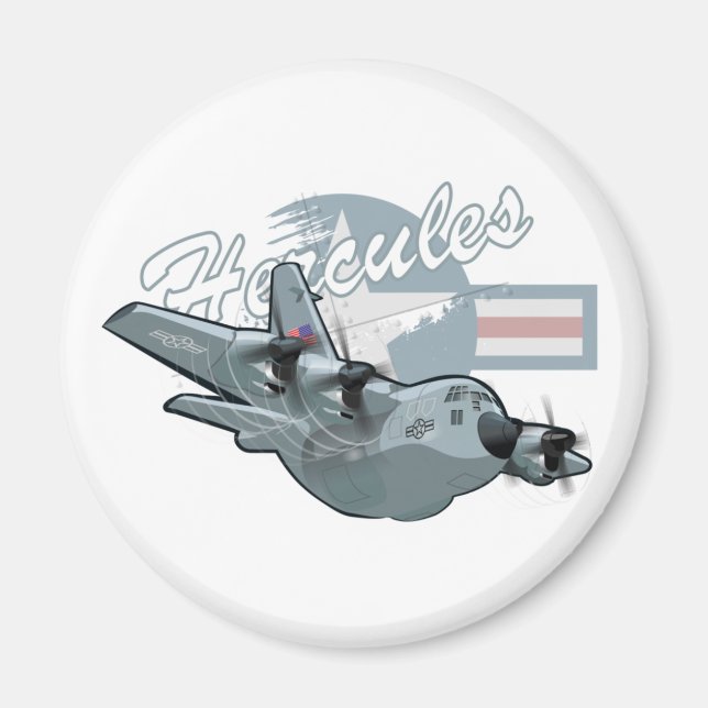 Imã Avião militar da Cartoon (Frente)