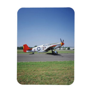 Ímã avião P-51 C Tuskegee Red Tail no CAF Air
