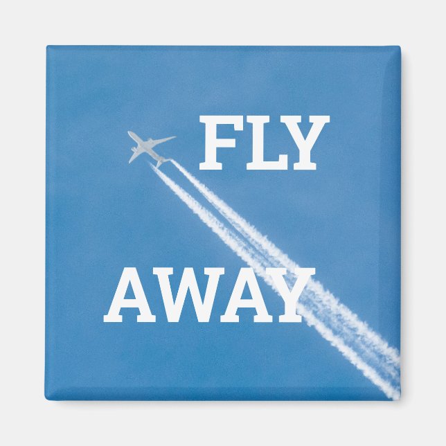 Imã Avião voa no céu azul (Frente)