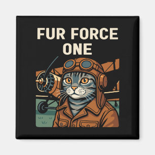 Imã Aviator Cat Voando Comandante Felino