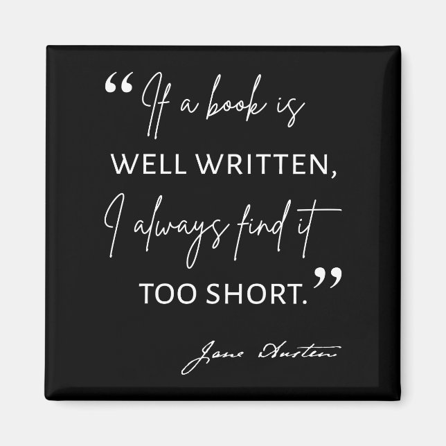 Imã Avid Reader II - Cota de Jane Austen (Frente)