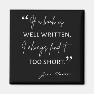 Imã Avid Reader II - Cotação Jane Austen