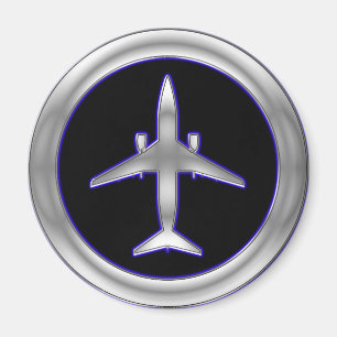 Imã Aviões de jato de prata