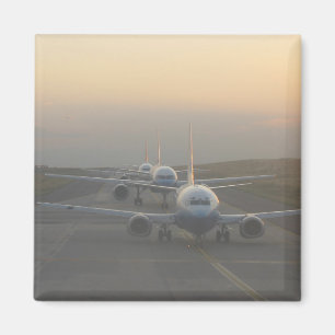 Imã Aviões em uma pista de decolagem