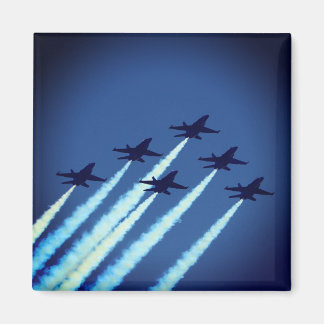 Imã Aviões Jet Voando em Formações de Anjos Azuis