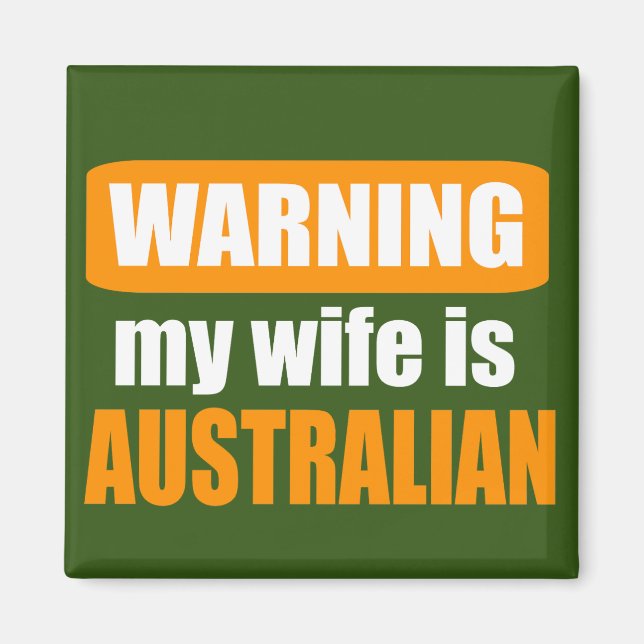Imã Avisar minha esposa é australiana (Frente)