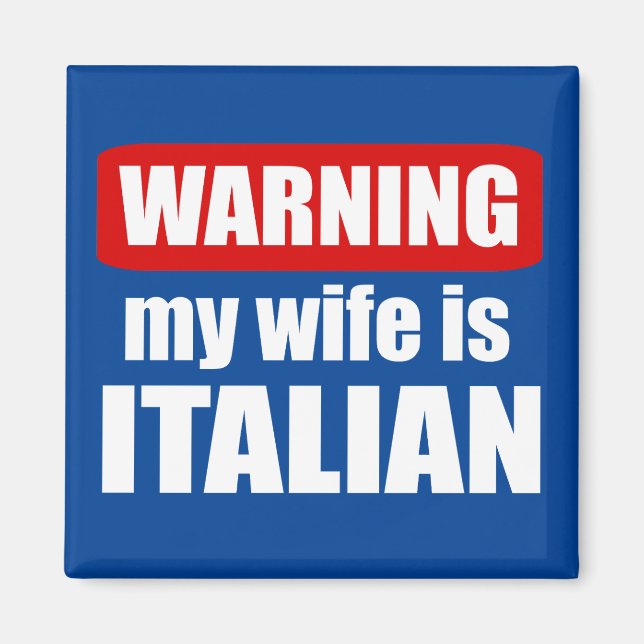 Imã Avisar minha esposa é italiana (Frente)