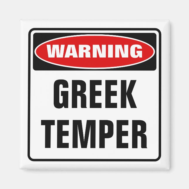 Imã Aviso ao Temper Grego (Frente)