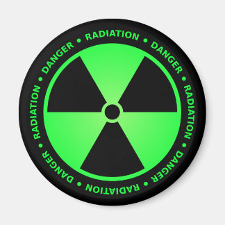 Imã Aviso de Radiação Verde
