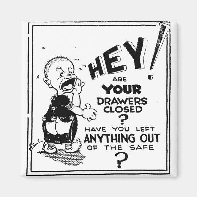 Imã Aviso de Segredo do Projeto Manhattan (Frente)