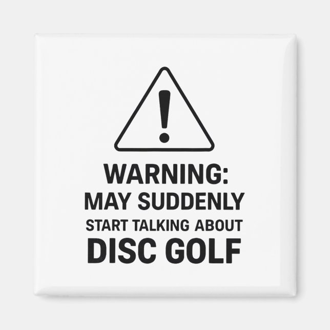 Imã Aviso engraçado de golfe de disco pode começar a f (Frente)