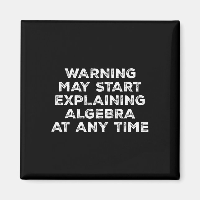 Imã Aviso Pode Começar a Explicar Álgebra Matemática D (Frente)