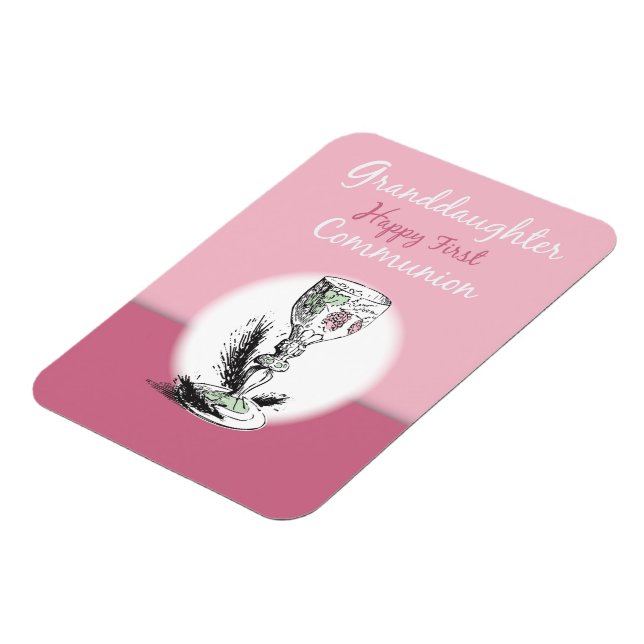 Ímã Avô, 1ª Comunhão, Rosa, Chalice (Left Side)