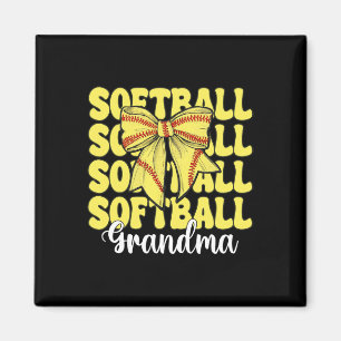 Imã Avó de Softbol Softbol Nana Coquette Laço _1