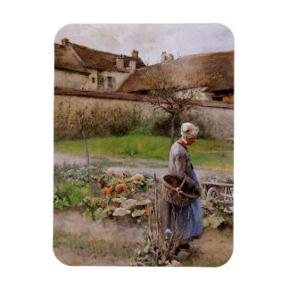 Ímã Avó em seu jardim de outubro