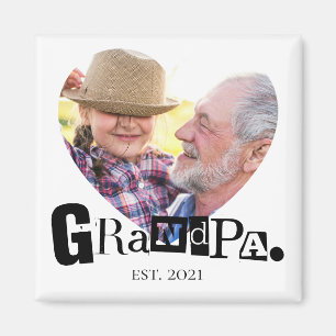 Imã Avô Estabeleceu Quadro de Coração de Foto Amor