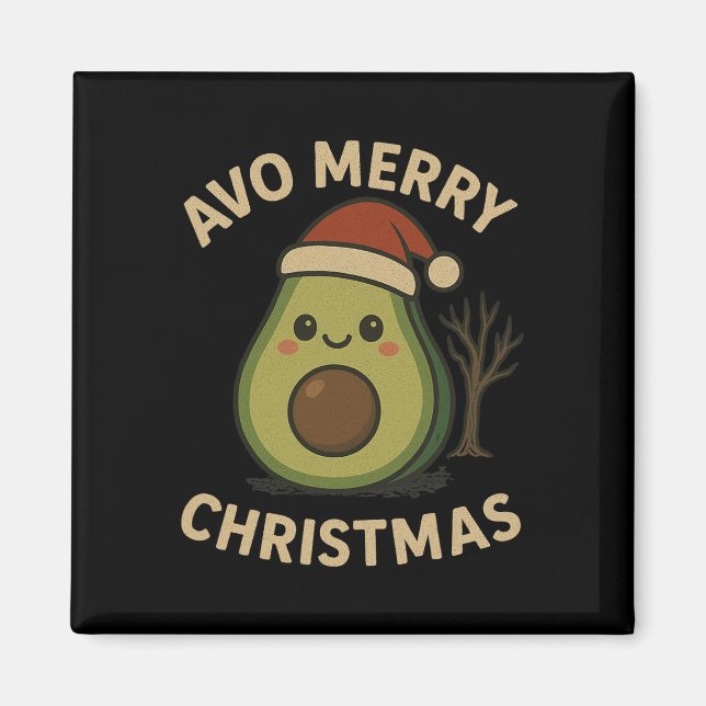 Imã Avo Felry Natal Engraçado Avocado Pun (Frente)