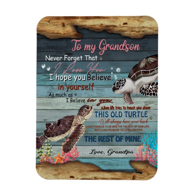 Ímã Avô Gift | Carta Ao Meu Avô (Vertical)