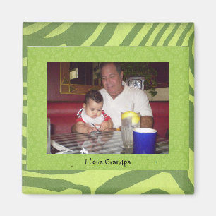 Imã Avô. Imagem Fotográfica "I Love Grandpa"