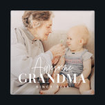 Imã Avó Incrível Desde 20XX Foto Elegante Simples<br><div class="desc">Esta design simples e moderna é composta por tipografia serif e cursiva e adiciona uma foto personalizada</div>