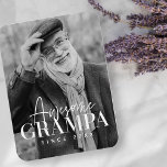 Ímã Avô Incrível Desde 20XX Foto Elegante Simples<br><div class="desc">Esta design simples e moderna é composta por tipografia serif e cursiva e adiciona uma foto personalizada</div>