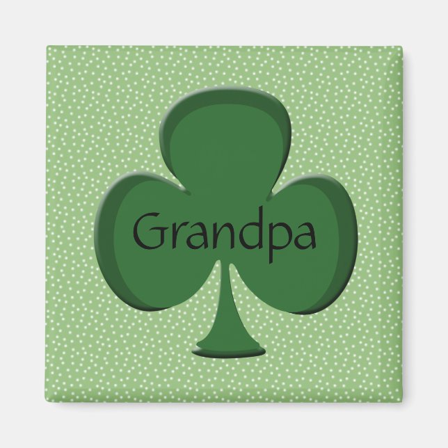 Imã Avô Irish Shamrock Magnet (Frente)