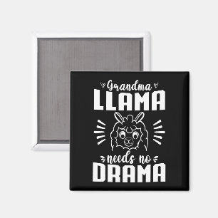 Imã Avó Llama Não Precisa De Drama Cute Llama Aniversá