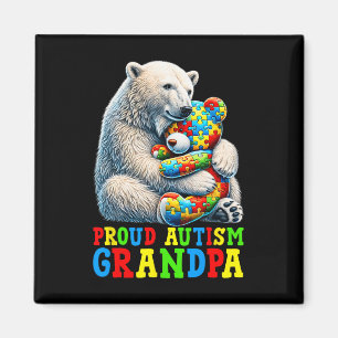 Imã Avô Orgulhoso do Autismo Urso Conscientização do A