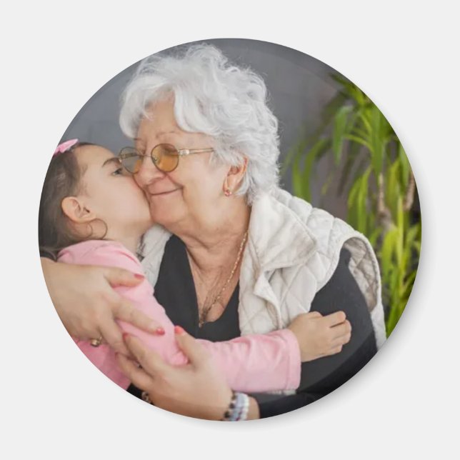 Imã Avó Personalizada com Foto Completa dos Netos  (Frente)
