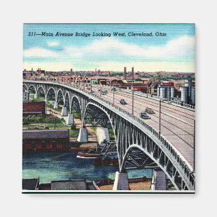 Imã Avó principal. Ponte, Cleveland, Ohio Vintage Pos