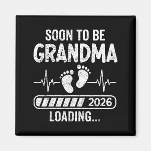 Imã Avó Retro em Breve 2026 Carregando Gravidez