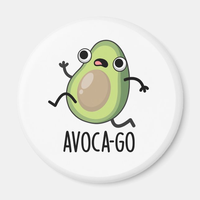 Imã Avoca-go Engraçado Avocado Pun (Frente)