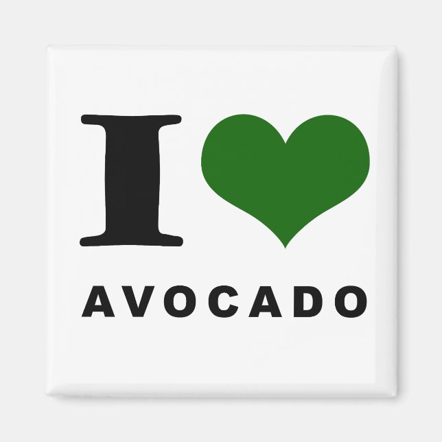 Imã Avocado, adoro abacate (Frente)