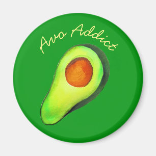 Imã Avocado viciado em arte verde