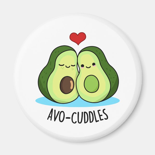 Imã Avocudles Funny Avocado Casal Pun (Frente)