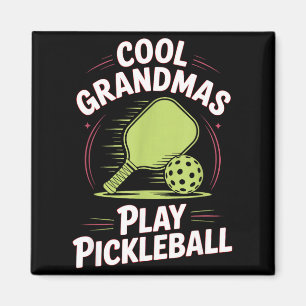 Imã Avós legais jogam pickleball engraçado pickleball