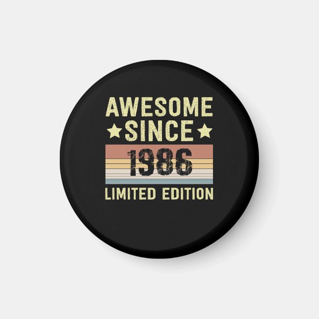 Imã Awesome Since 1986 Birthday (Frente)