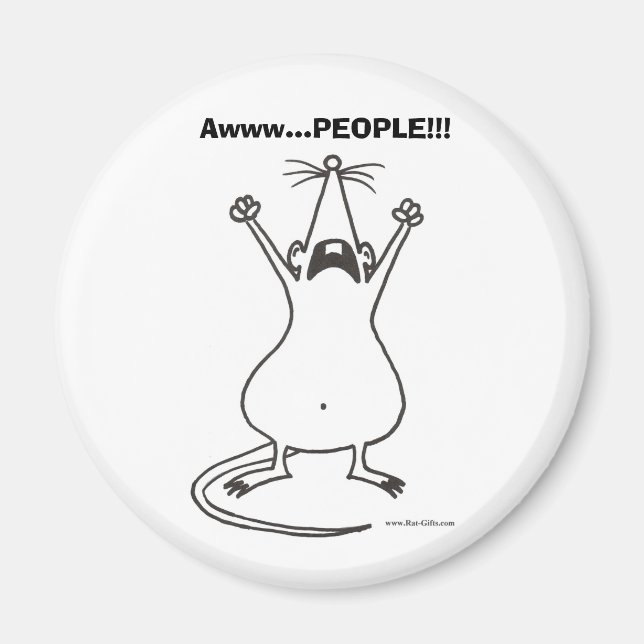 Imã Awww...PEOPLE!! Rat Magnet (Frente)