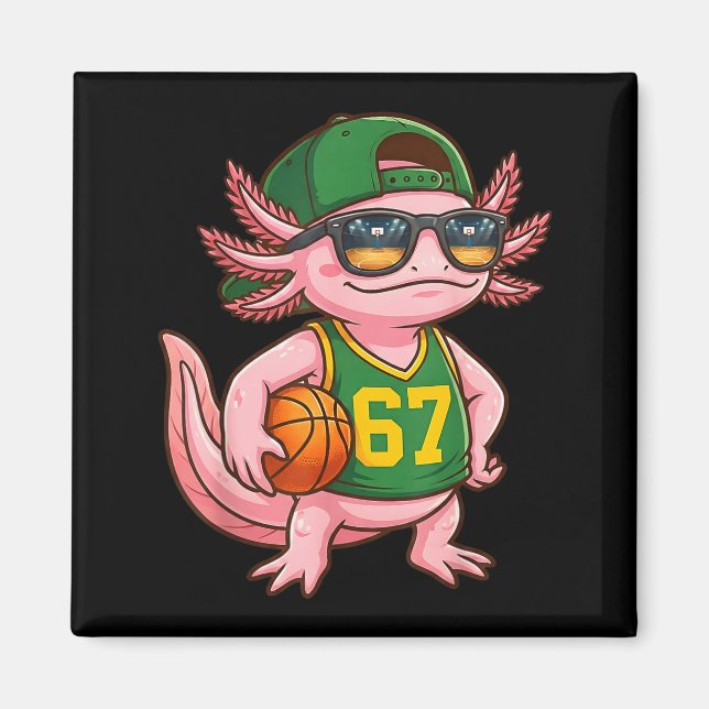 Imã Axolotl Basketball 67 Gen Alpha Slang Srts Men Boy (Frente)